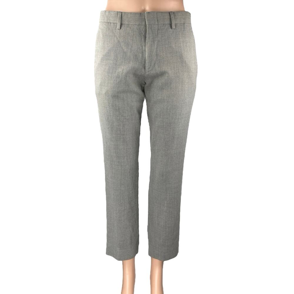 J.Crew Ludlow Slim Women's Gray Mid Rise Straight Leg Cropped Trousers Pants 28